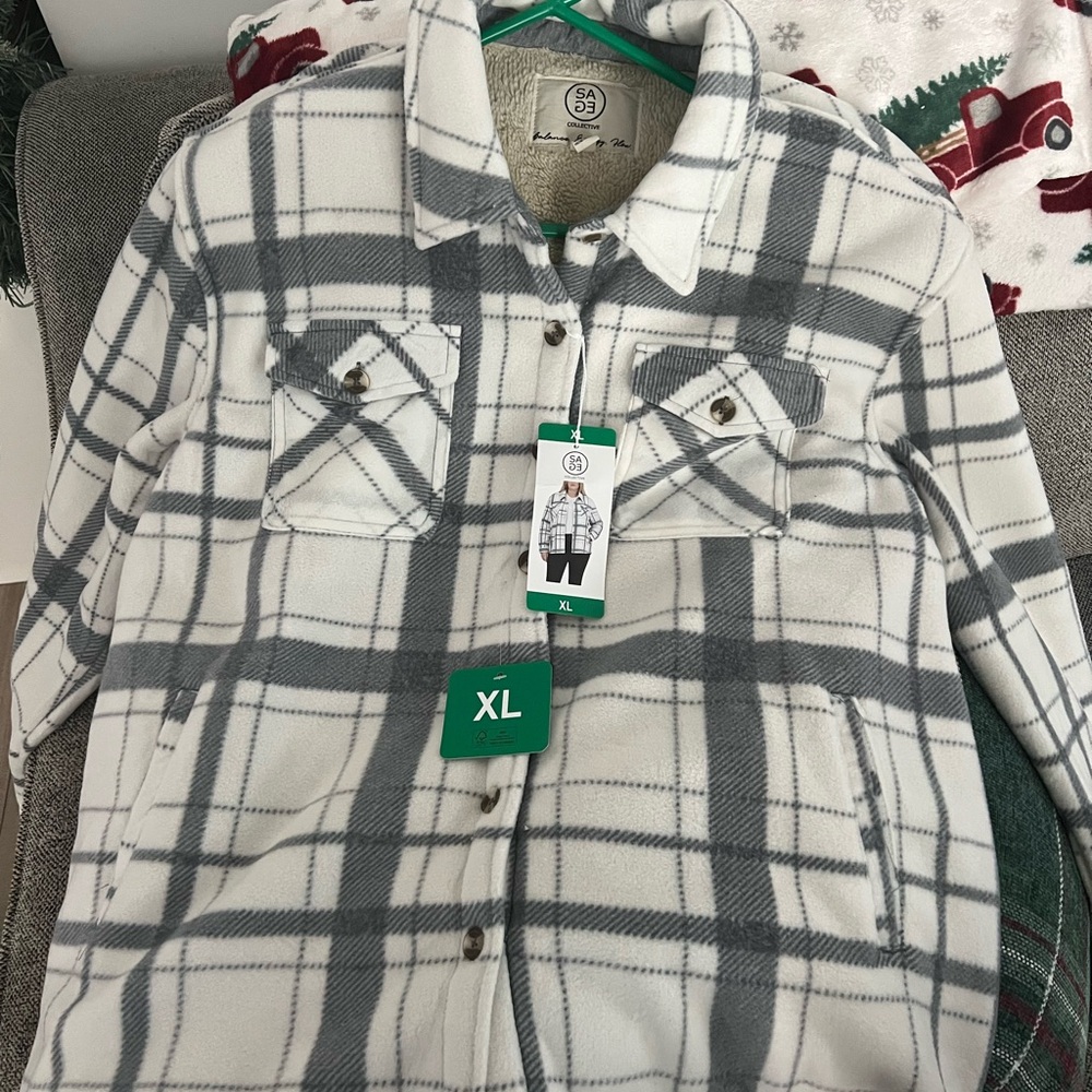 Plaid Women's Jacket - Gray